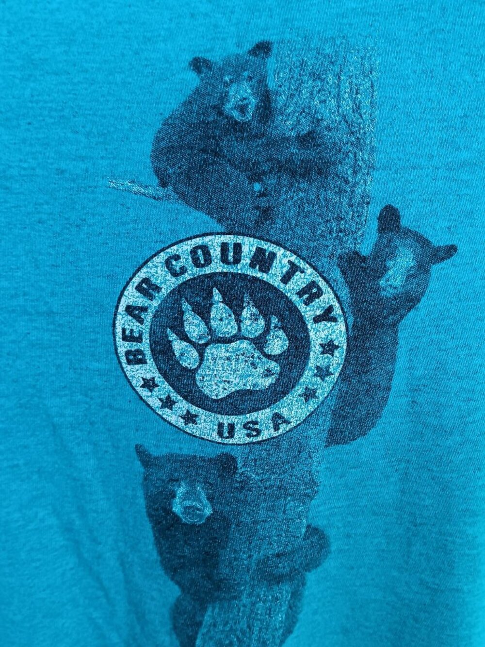 Bear Country Vintage T-Shirt Large Y2K Nature USA Graphic T-Shirt M Blue Cotton